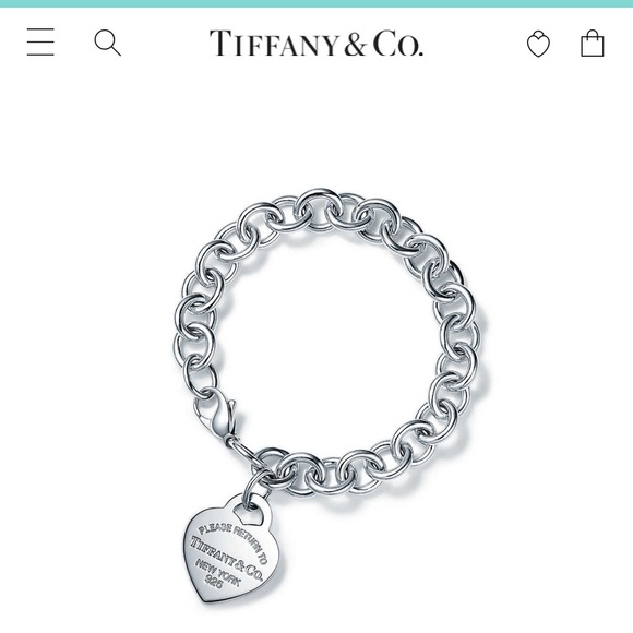 Tiffany heart tag charm bracelet - Picture 3 of 3